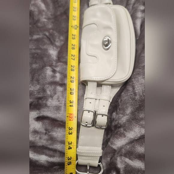 BVNDI Cream Leather Fanny Double Pack Bag - Picture 6 of 11